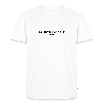 Metz Coordinates - Men's Premium Organic T-Shirt - white - Front - Nico (187cm)