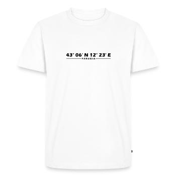 Perugia Coordinates - Men's Premium Organic T-Shirt - white - Front - Nico (187cm)