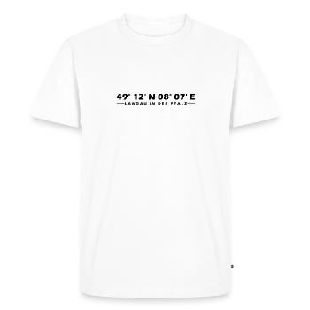 Landau in der Pfalz coordinates - Men's Premium Organic T-Shirt - white - Front - Nico (187cm)