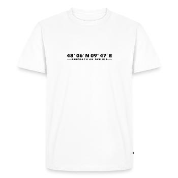 Biberach an der Riß coordinates - Men's Premium Organic T-Shirt - white - Front - Nico (187cm)