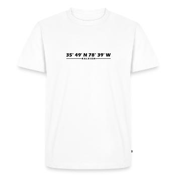 Raleigh Coordinates - Men's Premium Organic T-Shirt - white - Front - Nico (187cm)