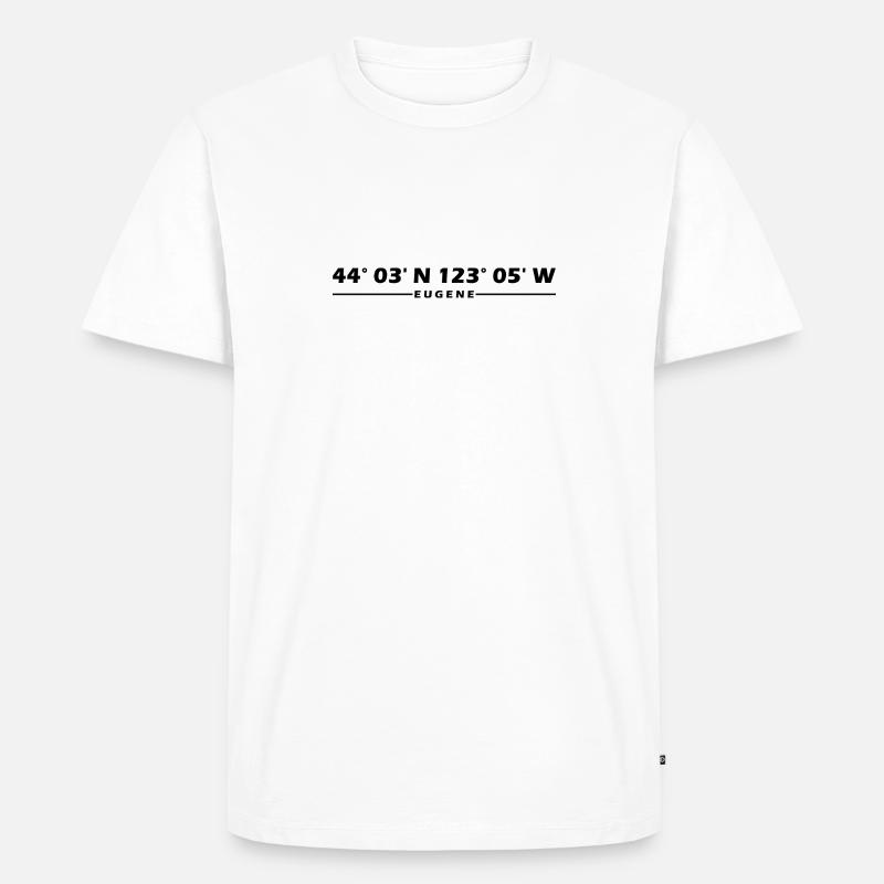Eugene Coordinates - Men's Premium Organic T-Shirt - white