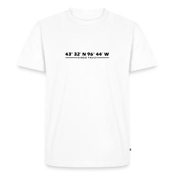 Sioux Falls Coordinates - Men's Premium Organic T-Shirt - white - Front - Nico (187cm)