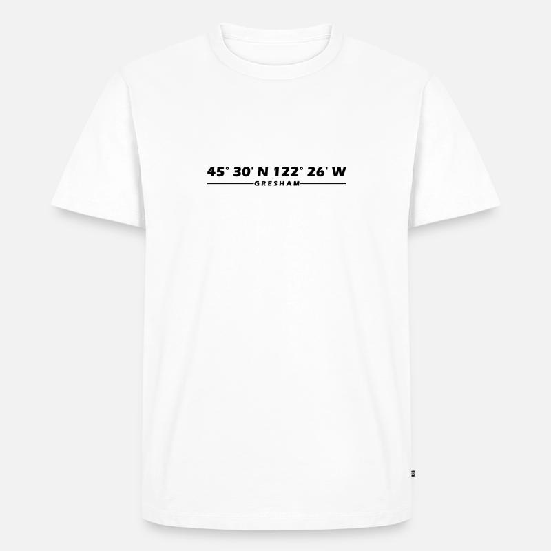 Gresham Coordinates - Men's Premium Organic T-Shirt - white