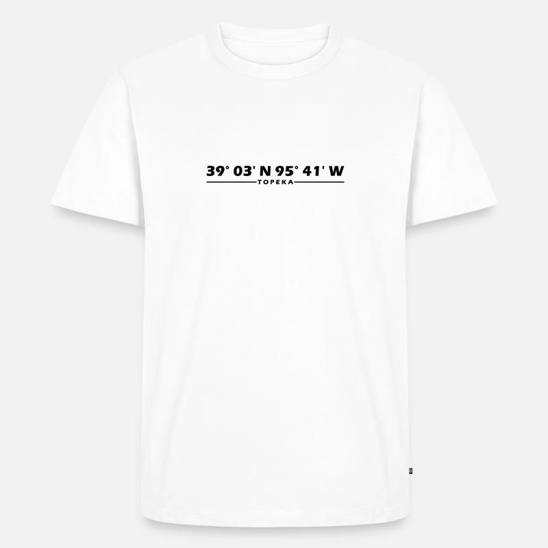 Topeka Coordinates - Men's Premium Organic T-Shirt - white