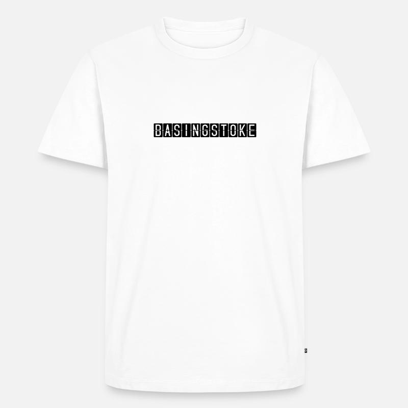 Basingstoke Flughafentafel - Männer Premium Bio T-Shirt - Weiß