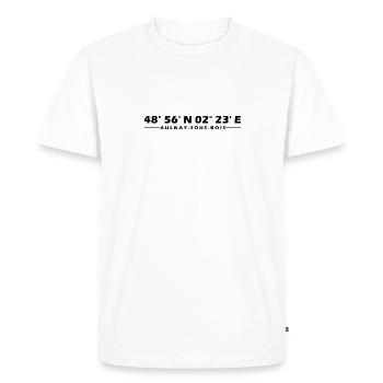 Aulnay-sous-Bois coordinates - Men's Premium Organic T-Shirt - white - Front - Nico (187cm)