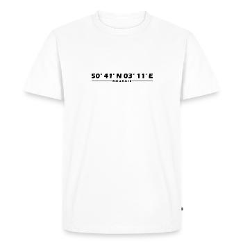 Roubaix coordinates - Men's Premium Organic T-Shirt - white - Front - Nico (187cm)