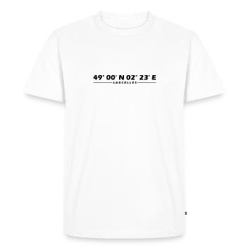 Coordonnées de Sarcelles - T-shirt Premium bio Homme - blanc - Devant - Nico (187cm)