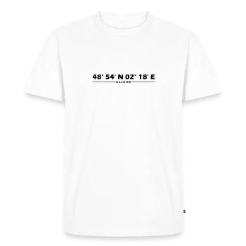 Clichy coordinates - Men's Premium Organic T-Shirt - white - Front - Nico (187cm)