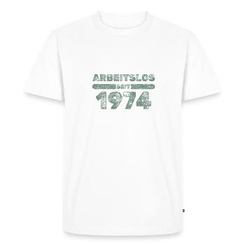 1974 1974 - Men's Premium Organic T-Shirt - white - Front - Nico (187cm)