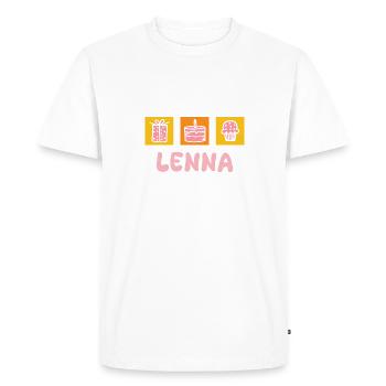 Lenna - T-shirt Premium bio Homme - blanc - Devant - Nico (187cm)