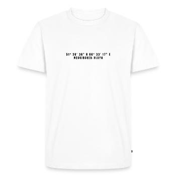 Neukirchen-Vluyn, Rhénanie-du-Nord-Westphalie Coordonnées - T-shirt Premium bio Homme - blanc - Devant - Nico (187cm)