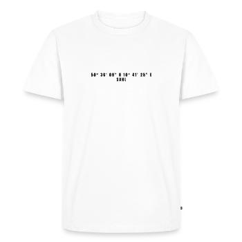 Coordonnées Suhl Thuringia - T-shirt Premium bio Homme - blanc - Devant - Nico (187cm)
