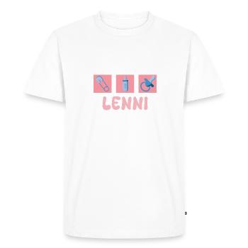 Lenni as a pacifier - Men's Premium Organic T-Shirt - white - Front - Nico (187cm)