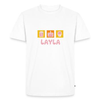 Layla as a given name - Men's Premium Organic T-Shirt - white - Front - Nico (187cm)
