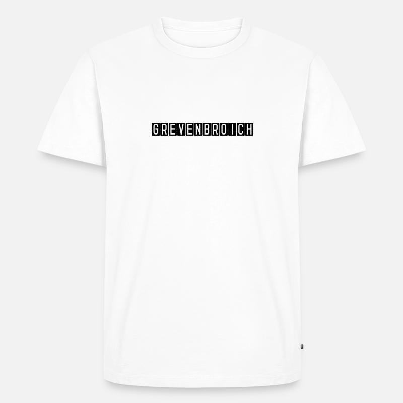 Grevenbroich Flughafentafel - Männer Premium Bio T-Shirt - Weiß