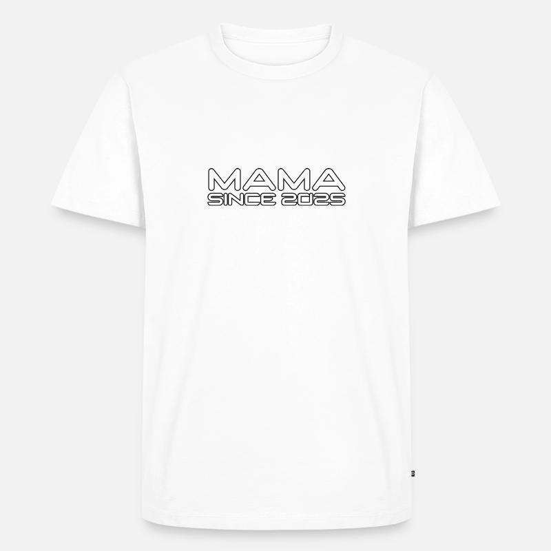 Mama since 2025 Design - Männer Premium Bio T-Shirt - Weiß