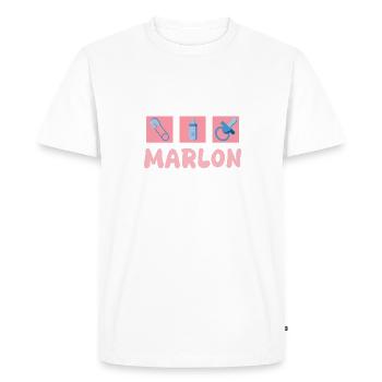 Pacifier Marlon - Men's Premium Organic T-Shirt - white - Front - Nico (187cm)