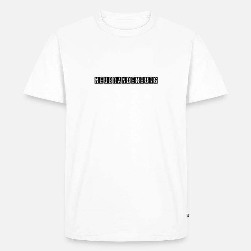 Neubrandenburg Flughafentafel - Männer Premium Bio T-Shirt - Weiß
