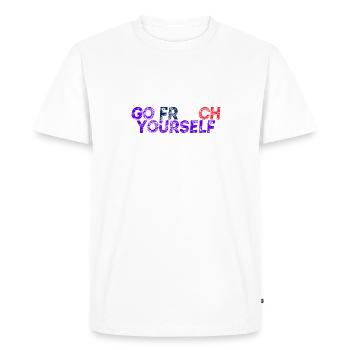 Allez Français vous-même Idée cadeau France Drôle - T-shirt Premium bio Homme - blanc - Devant - Nico (187cm)