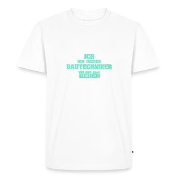 Occupation Construction Technician - Men's Premium Organic T-Shirt - white - Front - Nico (187cm)