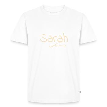 Sarah - T-shirt Premium bio Homme - blanc - Devant - Nico (187cm)