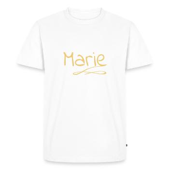 Marie - T-shirt Premium bio Homme - blanc - Devant - Nico (187cm)
