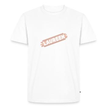 Cadeau pour Laureen - T-shirt Premium bio Homme - blanc - Devant - Nico (187cm)