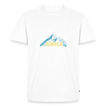 Cadeau pour Amila - T-shirt Premium bio Homme - blanc - Devant - Nico (187cm)