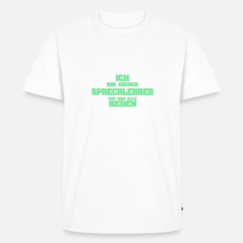 Sprechlehrer als Beruf - Männer Premium Bio T-Shirt - undefined