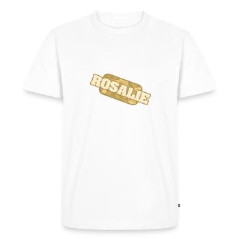 Nature Organic Health First name Rosalie - Men's Premium Organic T-Shirt - white - Front - Nico (187cm)