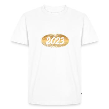 Métaux précieux 2023 - T-shirt Premium bio Homme - blanc - Devant - Nico (187cm)