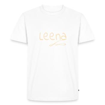 Cadeau pour Leena - T-shirt Premium bio Homme - blanc - Devant - Nico (187cm)