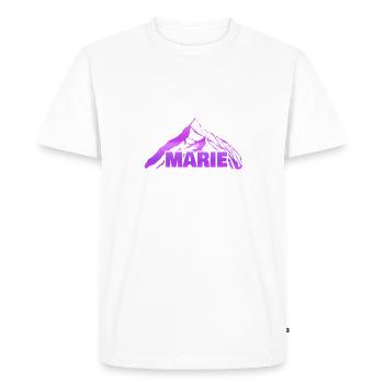 Mount Marie - Men's Premium Organic T-Shirt - white - Front - Nico (187cm)