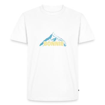 Bonnie comme nom de femme - T-shirt Premium bio Homme - blanc - Devant - Nico (187cm)