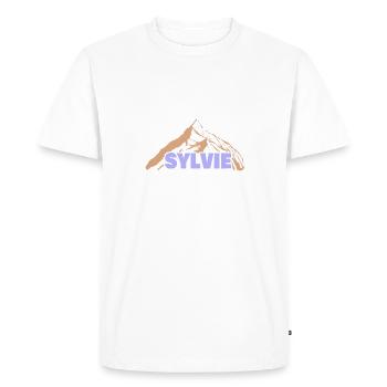 Sylvie comme idée cadeau - T-shirt Premium bio Homme - blanc - Devant - Nico (187cm)