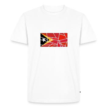 Drapeau du pays Timor oriental Timor Leste - T-shirt Premium bio Homme - blanc - Devant - Nico (187cm)