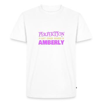 Cadeau pour Amberly - T-shirt Premium bio Homme - blanc - Devant - Nico (187cm)