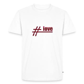 Amour Liebe - T-shirt Premium bio Homme - blanc - Devant - Nico (187cm)