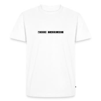 Panneau de l’aéroport de Menden (Sauerland) - T-shirt Premium bio Homme - blanc - Devant - Nico (187cm)
