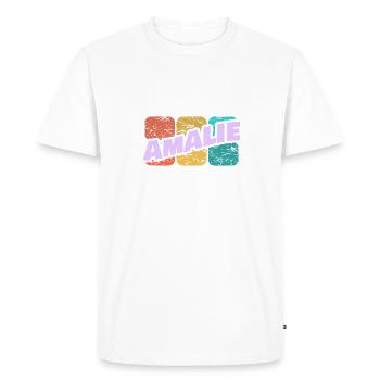 Cadeau pour Amalie - T-shirt Premium bio Homme - blanc - Devant - Nico (187cm)