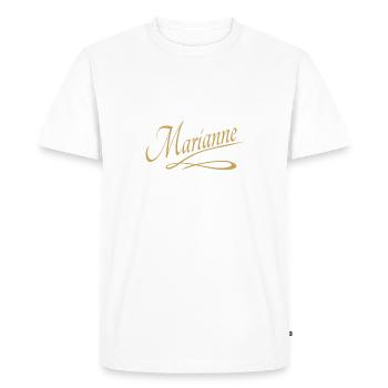 First name of Marianne - Men's Premium Organic T-Shirt - white - Front - Nico (187cm)