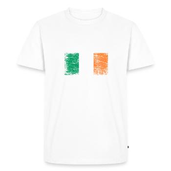 Drapeau de l’Irlande - T-shirt Premium bio Homme - blanc - Devant - Nico (187cm)
