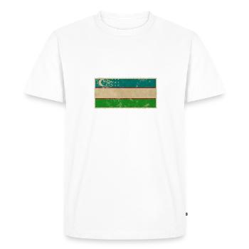 Ouzbékistan - T-shirt Premium bio Homme - blanc - Devant - Nico (187cm)
