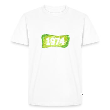 1974 1974 - Men's Premium Organic T-Shirt - white - Front - Nico (187cm)