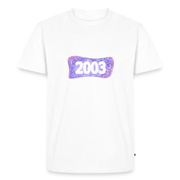 Etudiants 2003 - T-shirt Premium bio Homme - blanc - Devant - Nico (187cm)