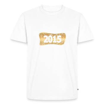 Gold Bar 2015 - Men's Premium Organic T-Shirt - white - Front - Nico (187cm)