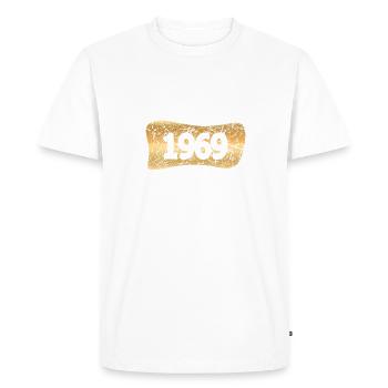 Lingot d’or 1969 - T-shirt Premium bio Homme - blanc - Devant - Nico (187cm)
