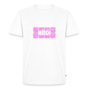 Wife Heidi - Men's Premium Organic T-Shirt - white - Front - Nico (187cm)